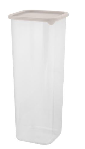 Банка для сыпучих продуктов Sugar&Spice Vanilla квадрат,1,9л  с гибкой крышкой латте